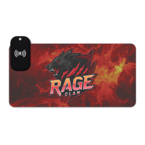 Rage Clan LED Gaming Mouse Pad with Wireless Charger