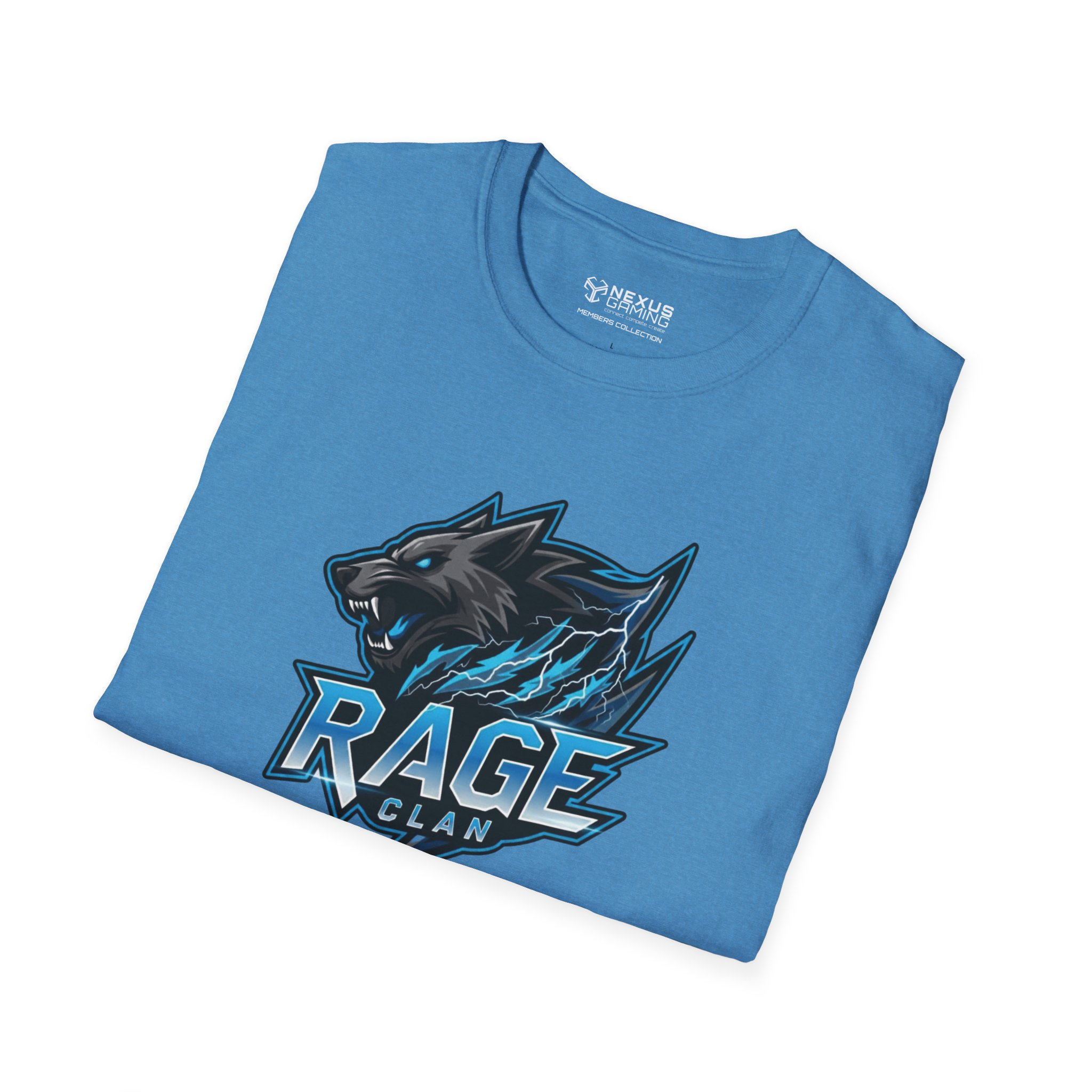 Rage Blue Logo Soft-Style T-Shirt - Image 8