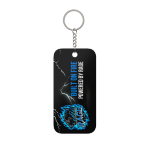 Personalized Rage Clan Blue Keychain