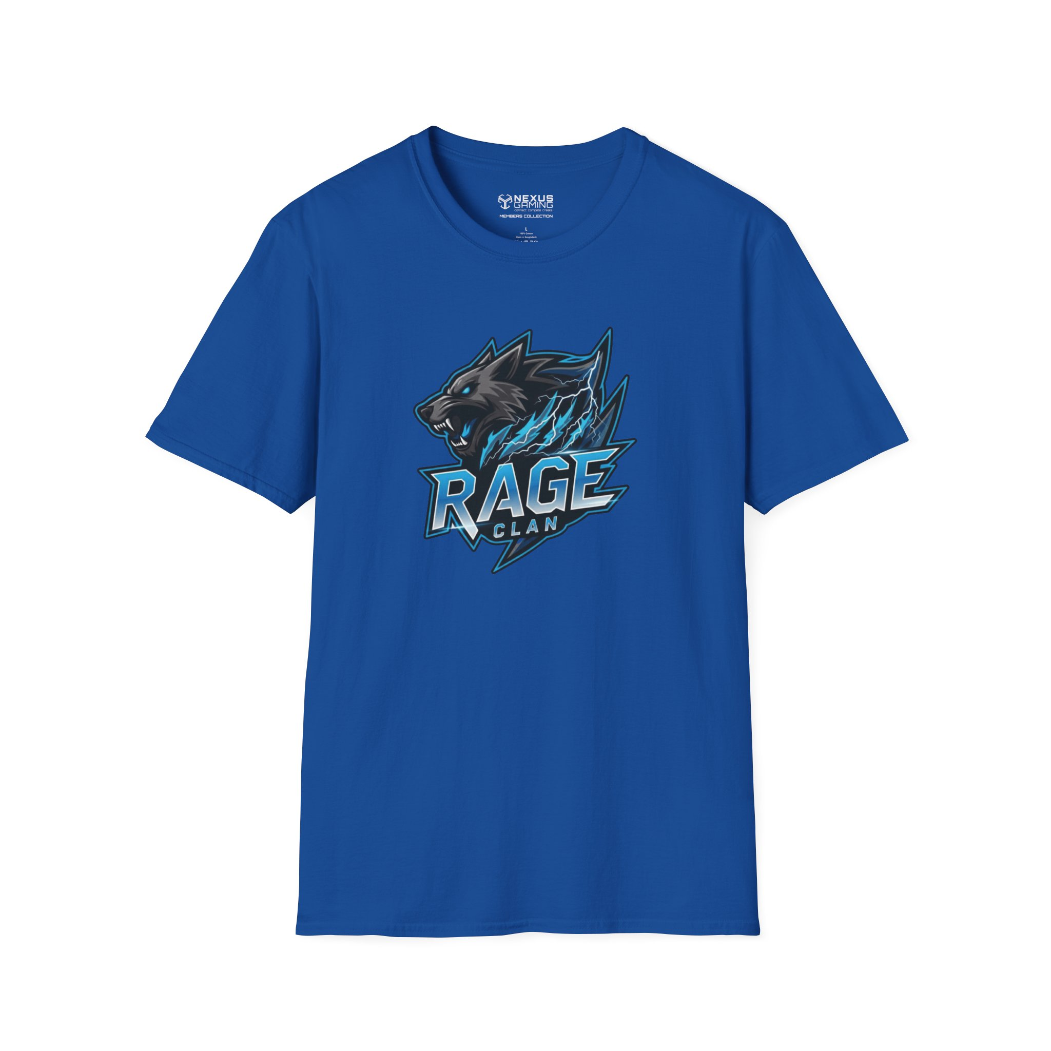 Rage Blue Logo Soft-Style T-Shirt - Image 37