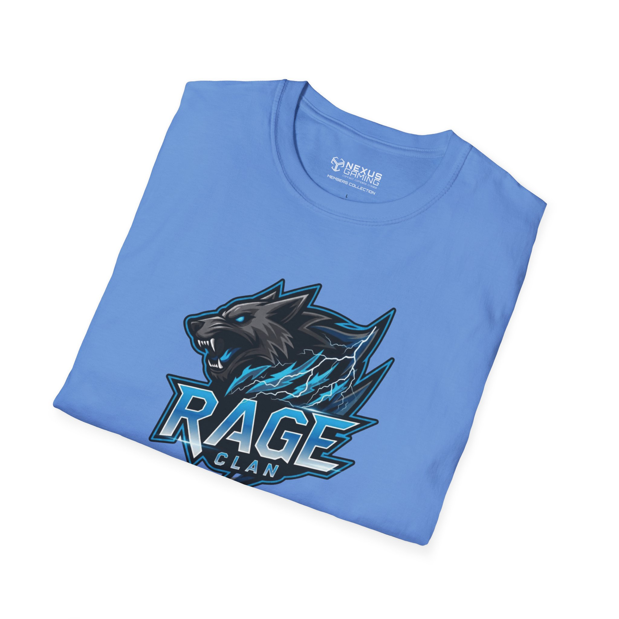 Rage Blue Logo Soft-Style T-Shirt - Image 20