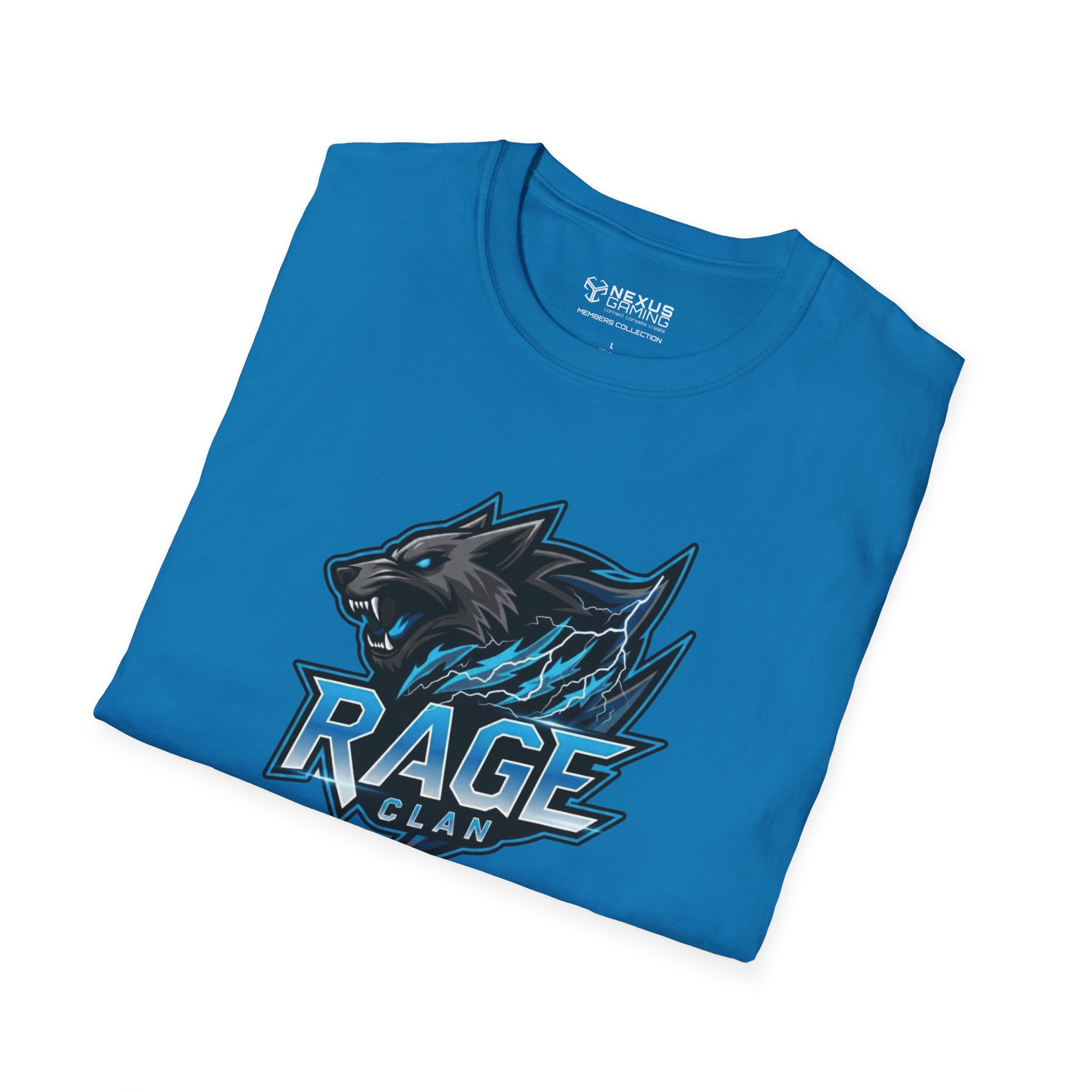 Rage Blue Logo Soft-Style T-Shirt - Image 28