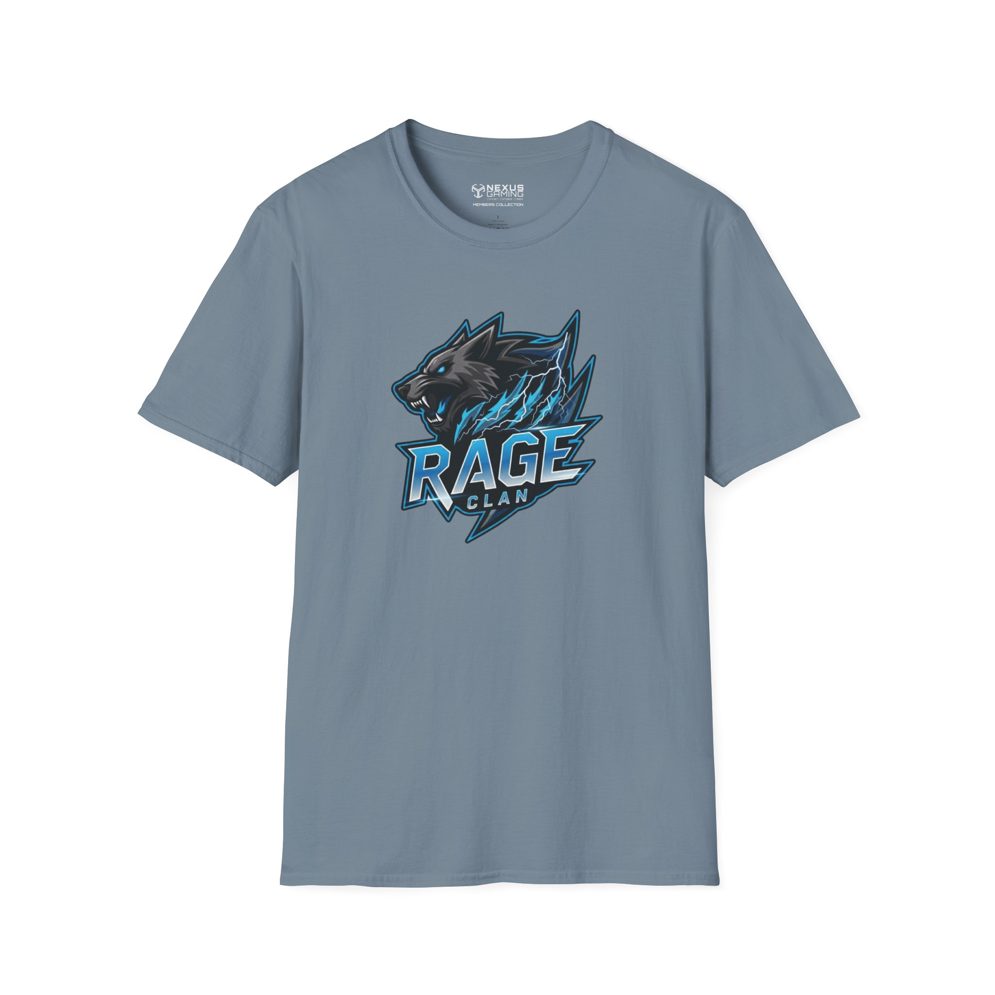 Rage Blue Logo Soft-Style T-Shirt - Image 29