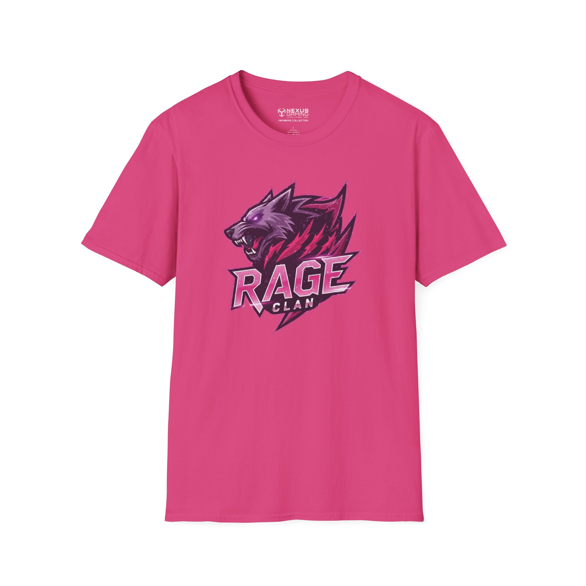 Rage Pink Logo Soft-Style T-Shirt - Image 69