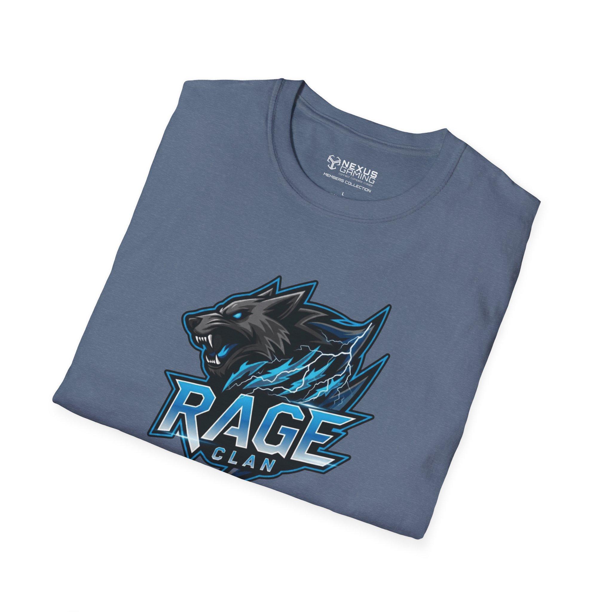 Rage Blue Logo Soft-Style T-Shirt - Image 36