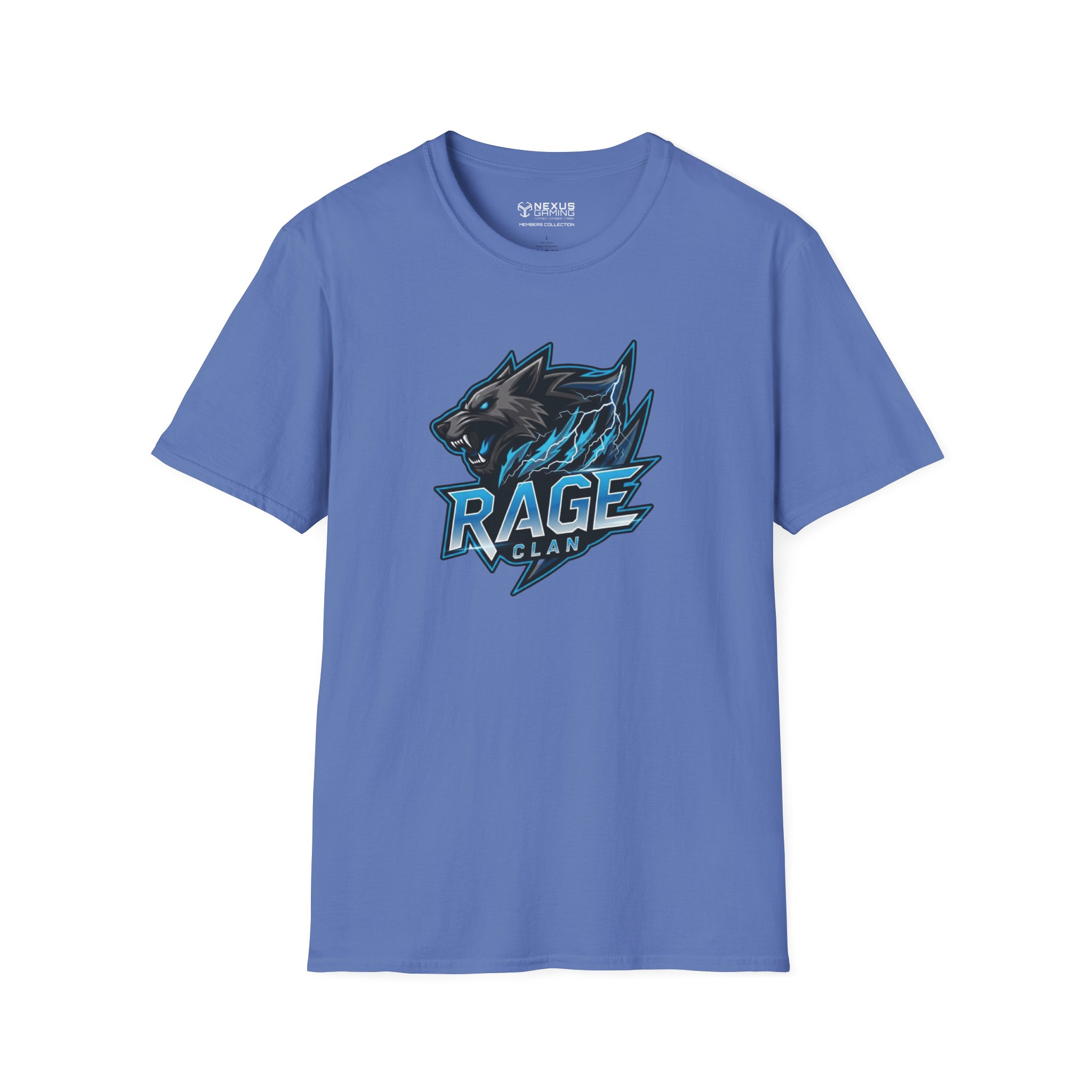 Rage Blue Logo Soft-Style T-Shirt - Image 21