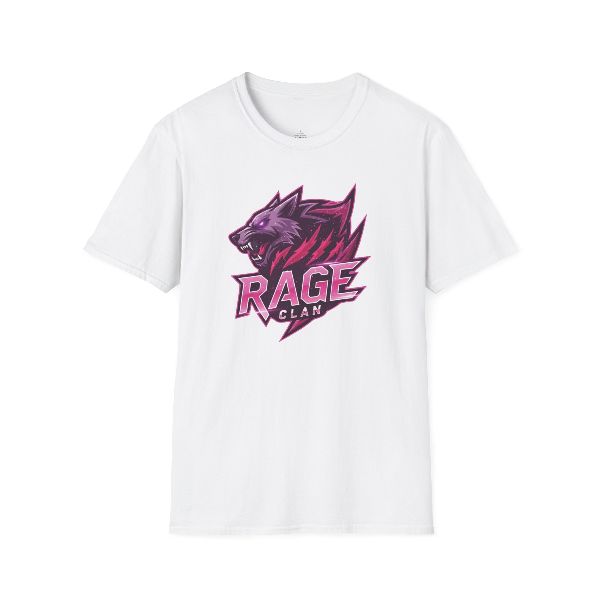 Rage Pink Logo Soft-Style T-Shirt - Image 5