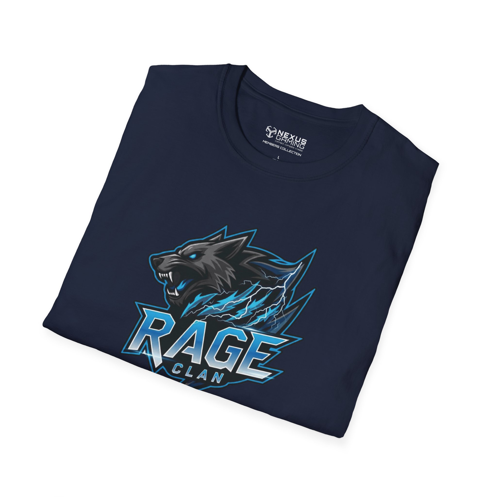 Rage Blue Logo Soft-Style T-Shirt - Image 44