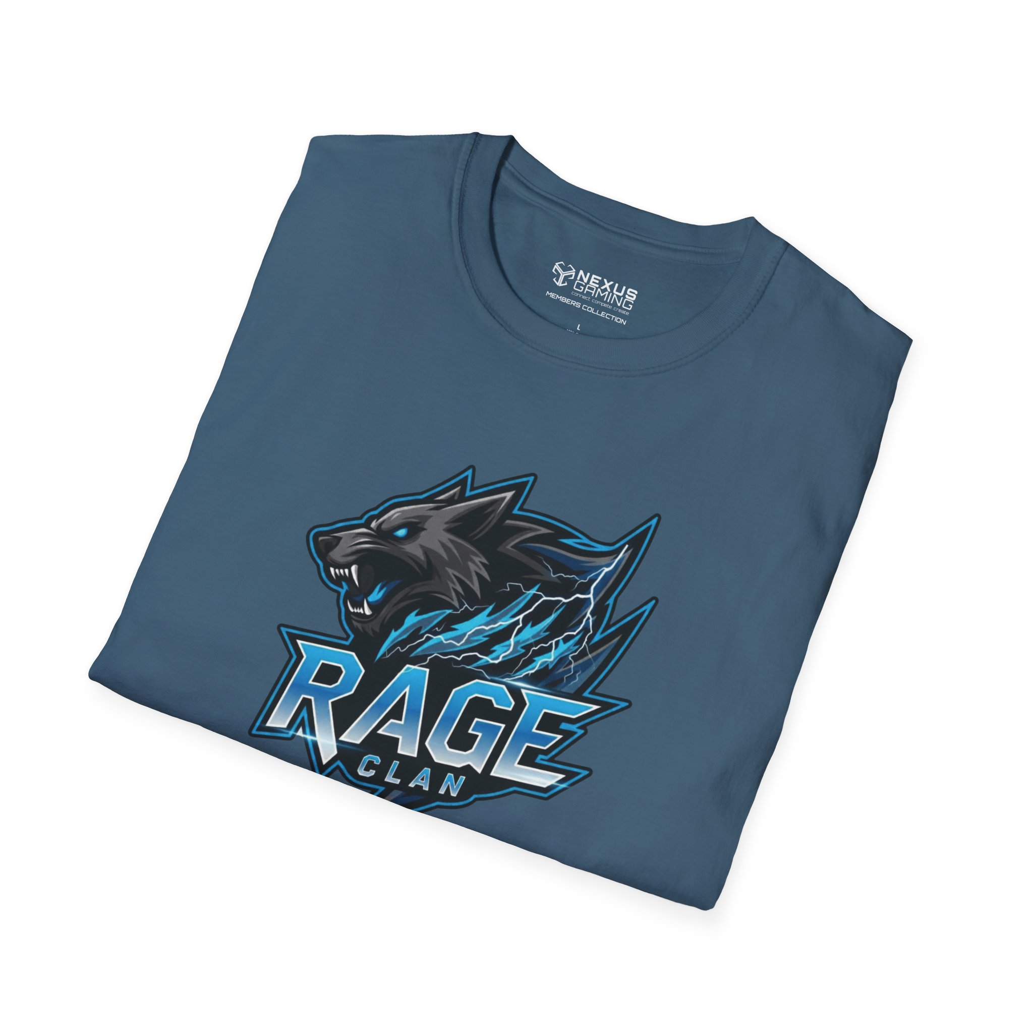 Rage Blue Logo Soft-Style T-Shirt - Image 4