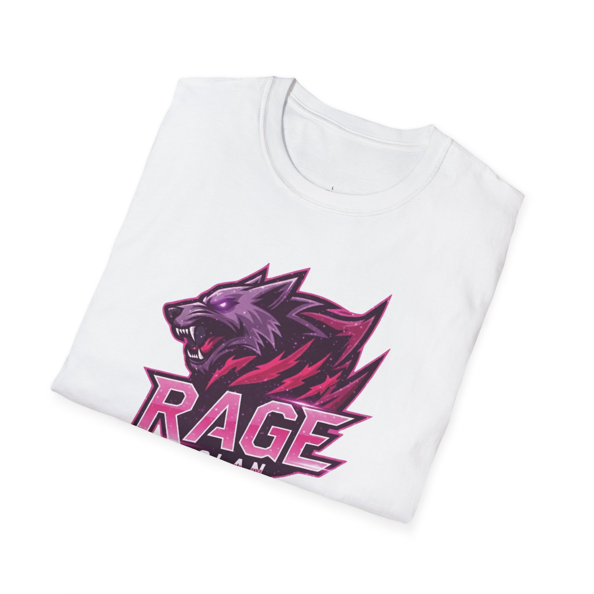 Rage Pink Logo Soft-Style T-Shirt - Image 8