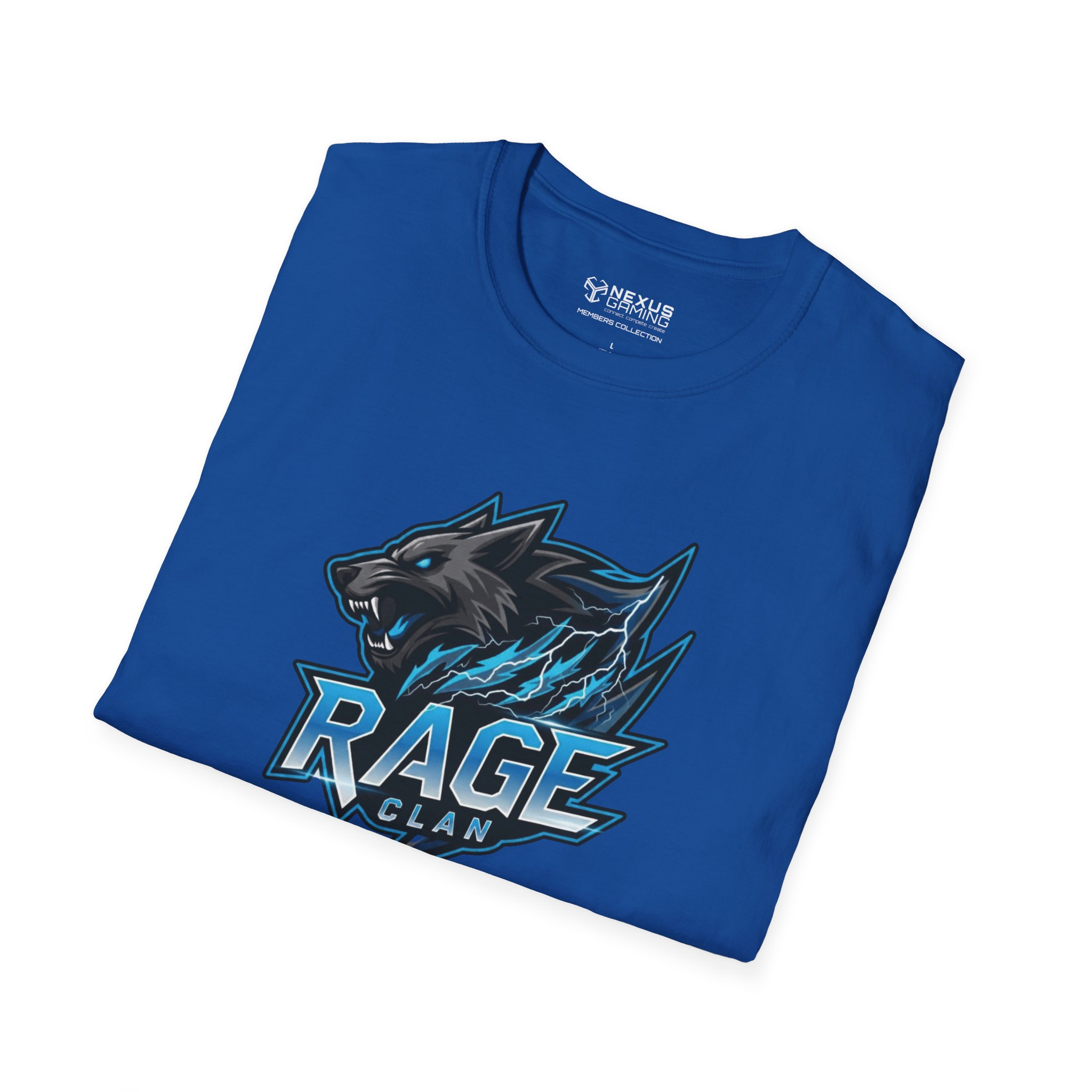 Rage Blue Logo Soft-Style T-Shirt - Image 40