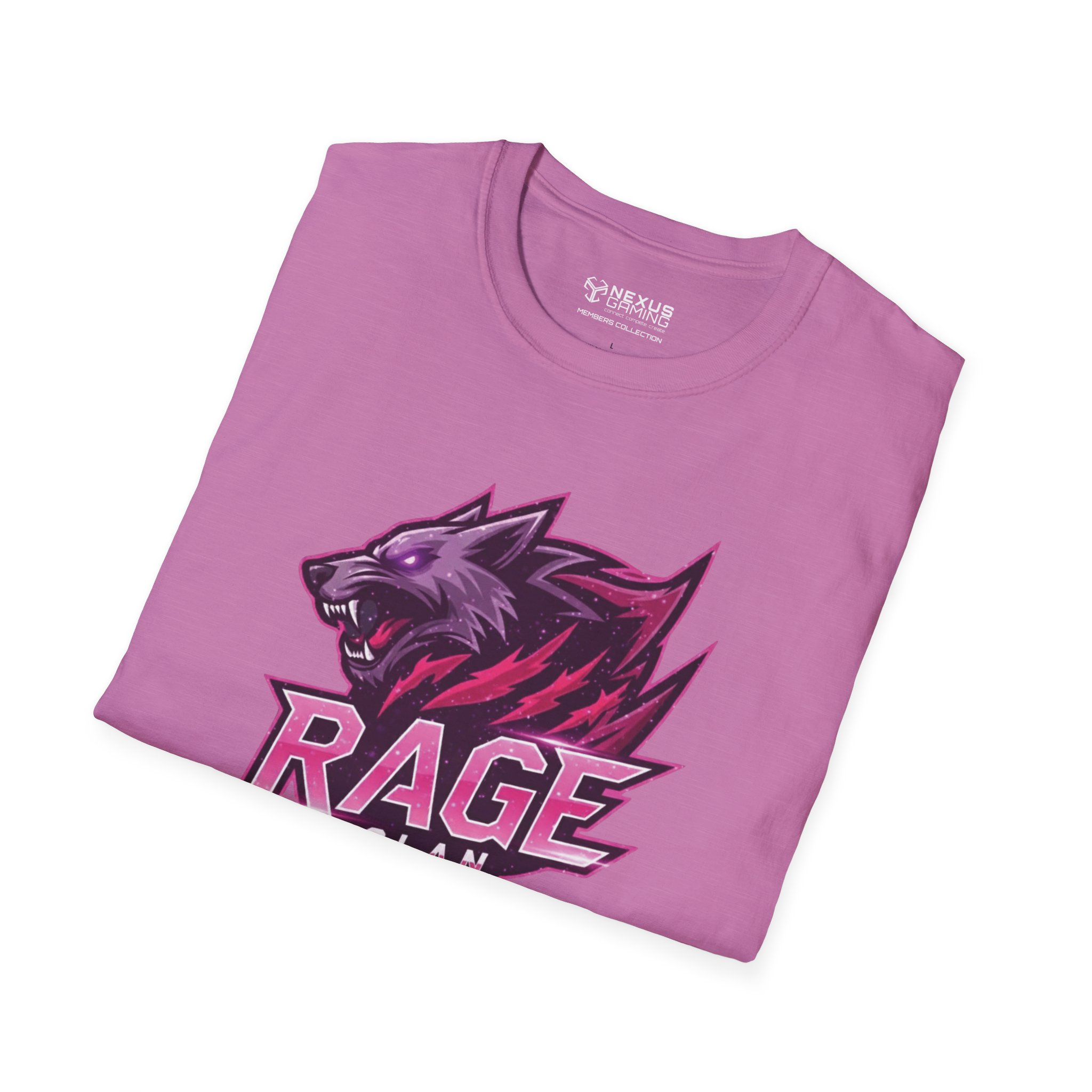 Rage Pink Logo Soft-Style T-Shirt - Image 56
