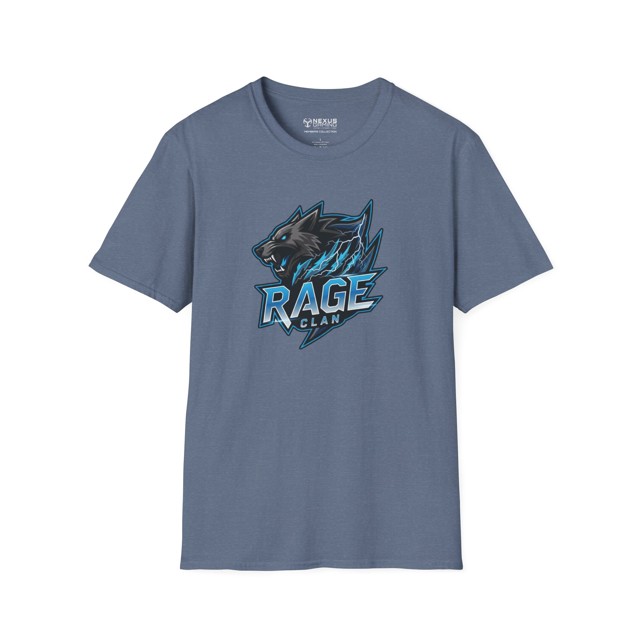 Rage Blue Logo Soft-Style T-Shirt - Image 33