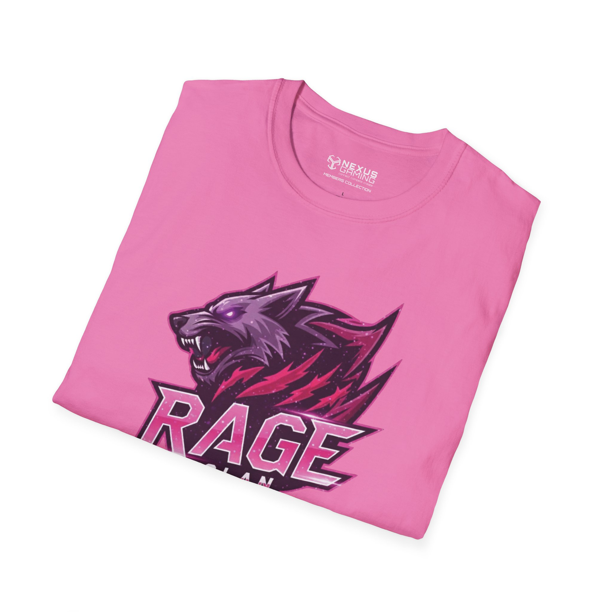 Rage Pink Logo Soft-Style T-Shirt - Image 68