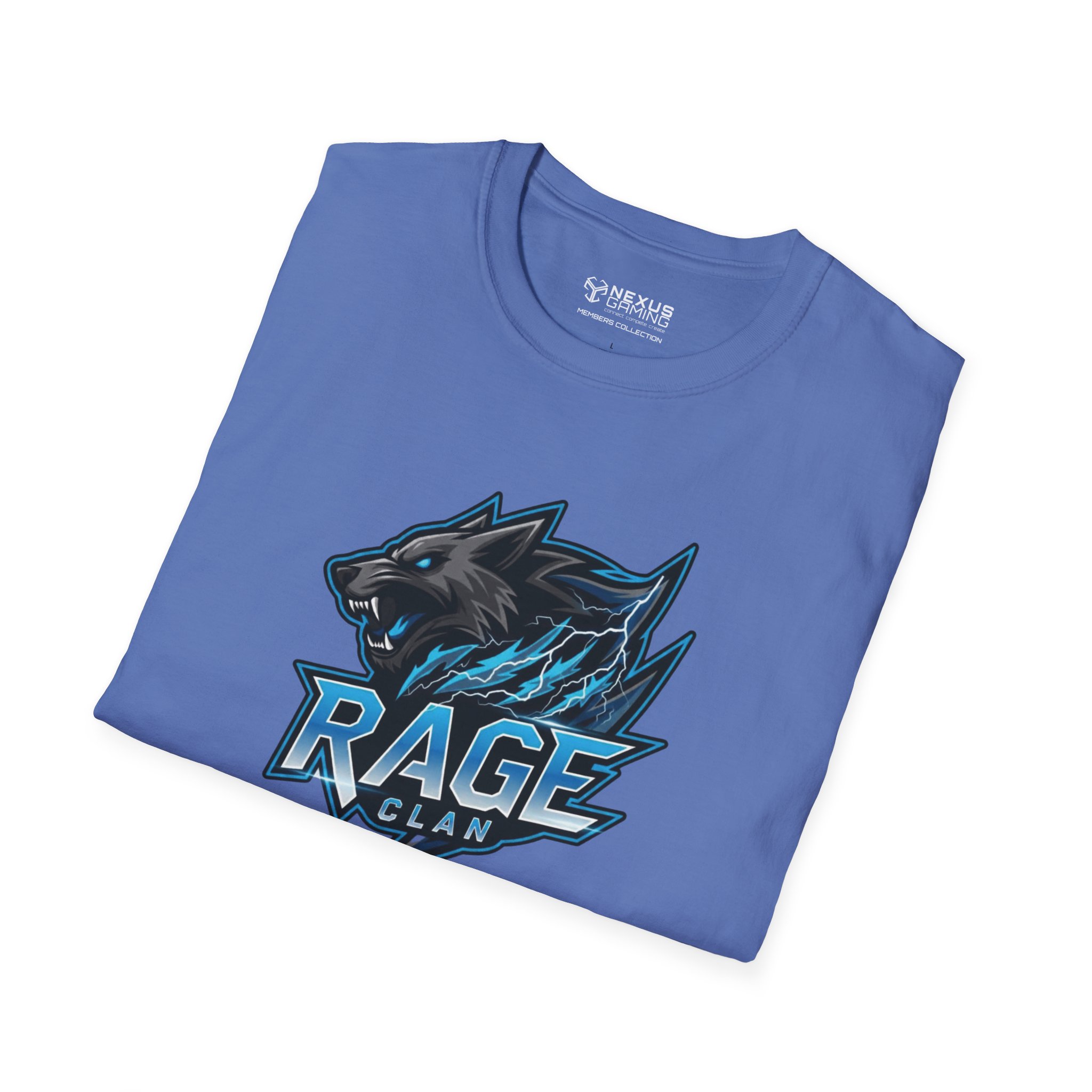 Rage Blue Logo Soft-Style T-Shirt - Image 24