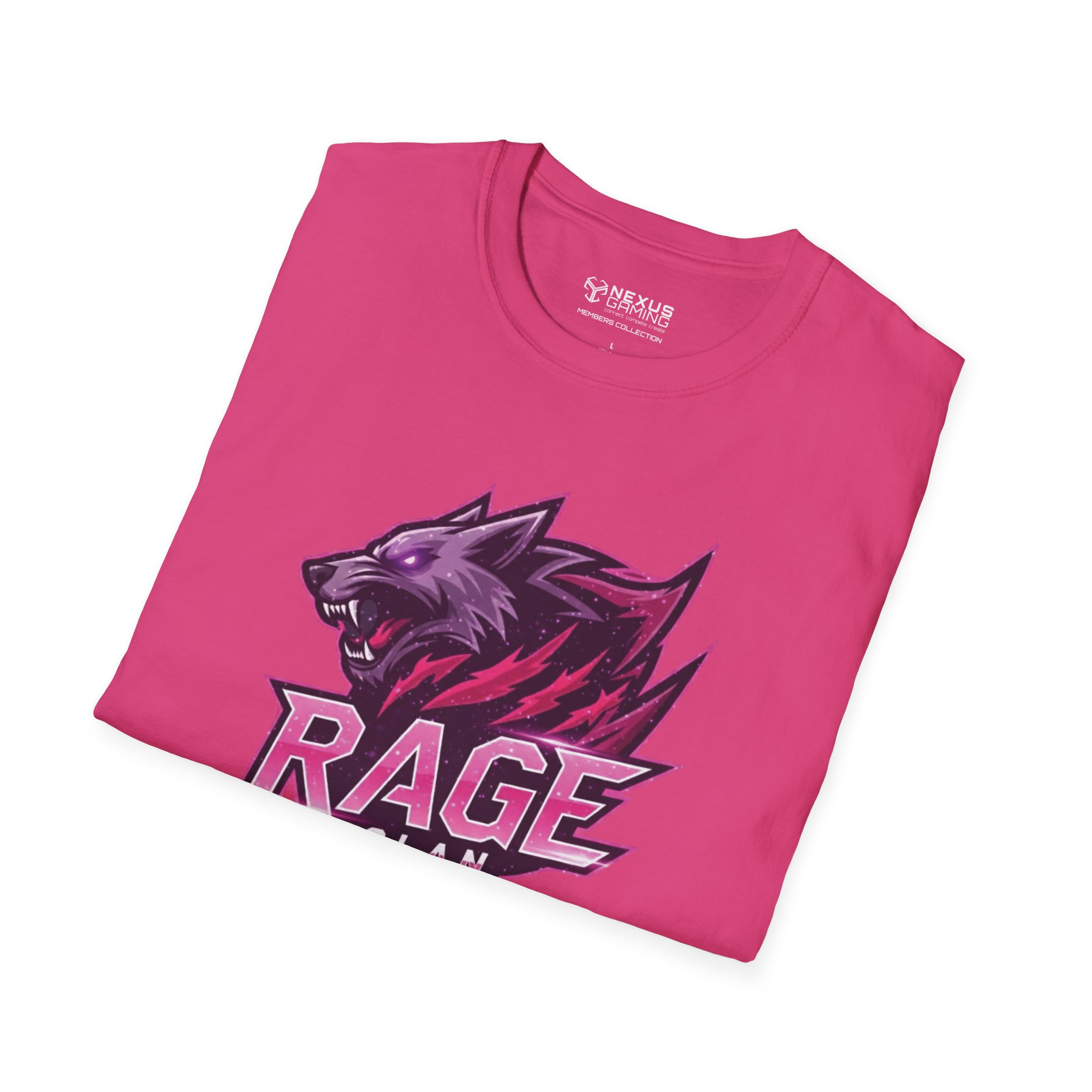 Rage Pink Logo Soft-Style T-Shirt - Image 72
