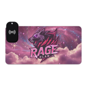Rage Clan Girl Gamer LED Gaming Mouse Pad with Wireless Charger