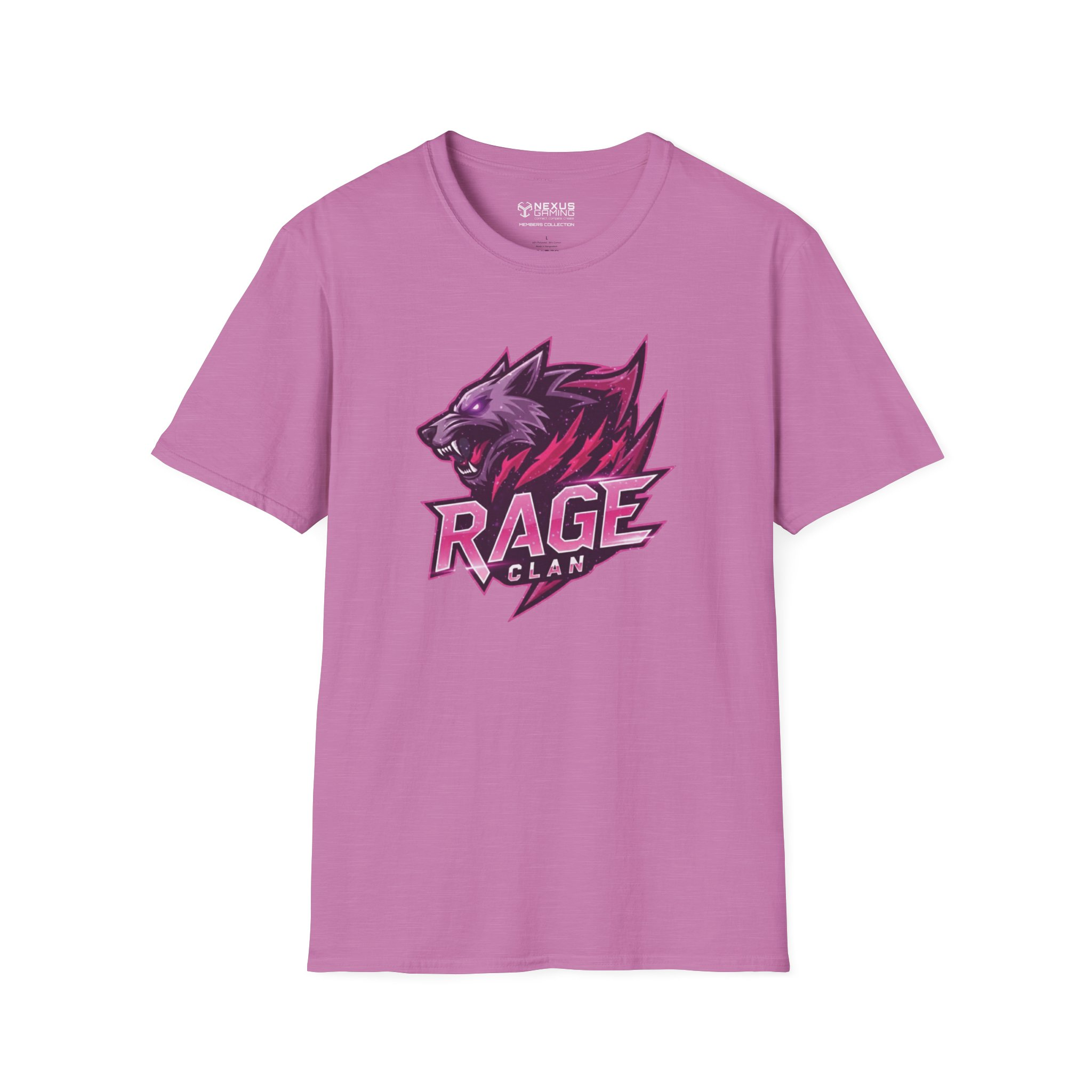 Rage Pink Logo Soft-Style T-Shirt - Image 53