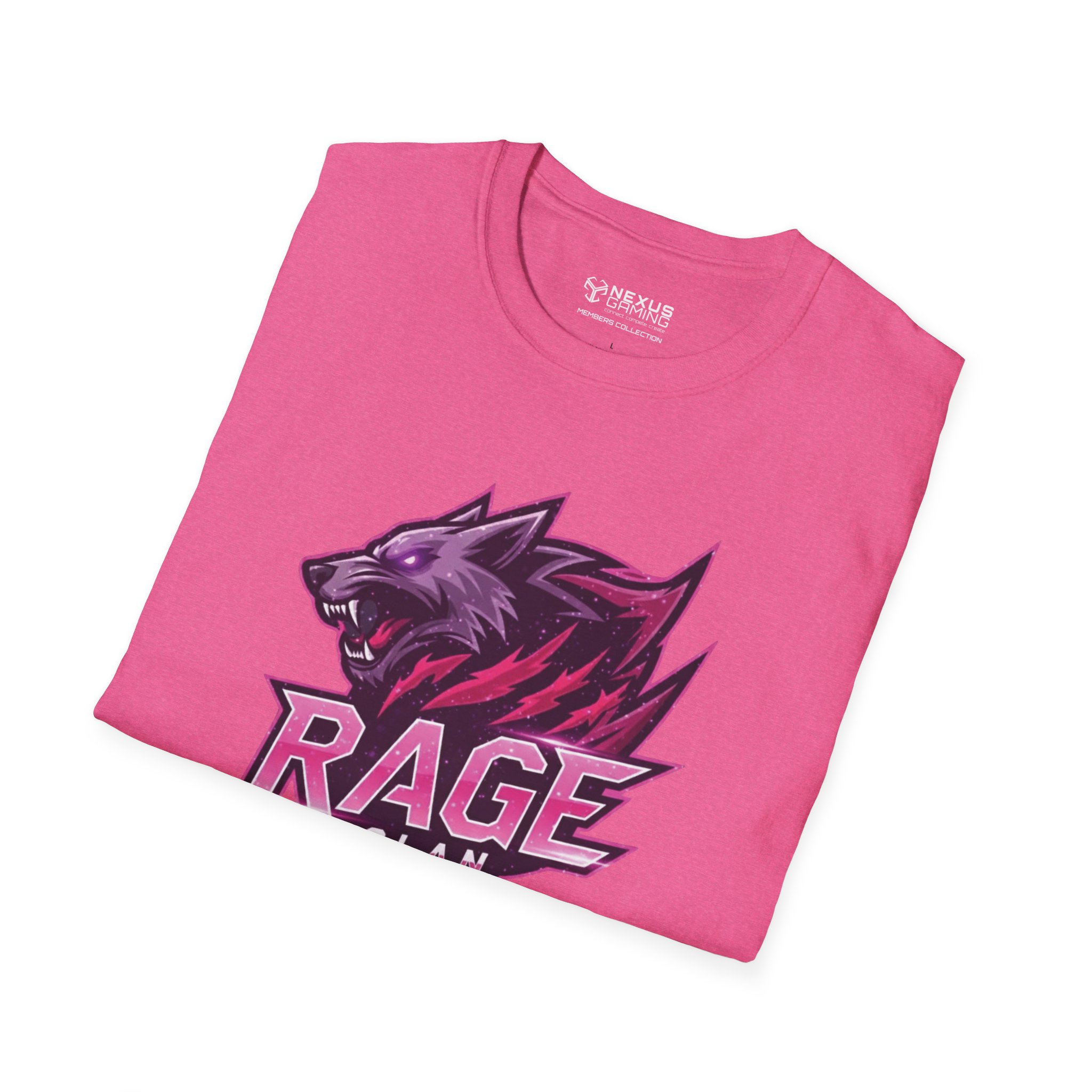 Rage Pink Logo Soft-Style T-Shirt - Image 4