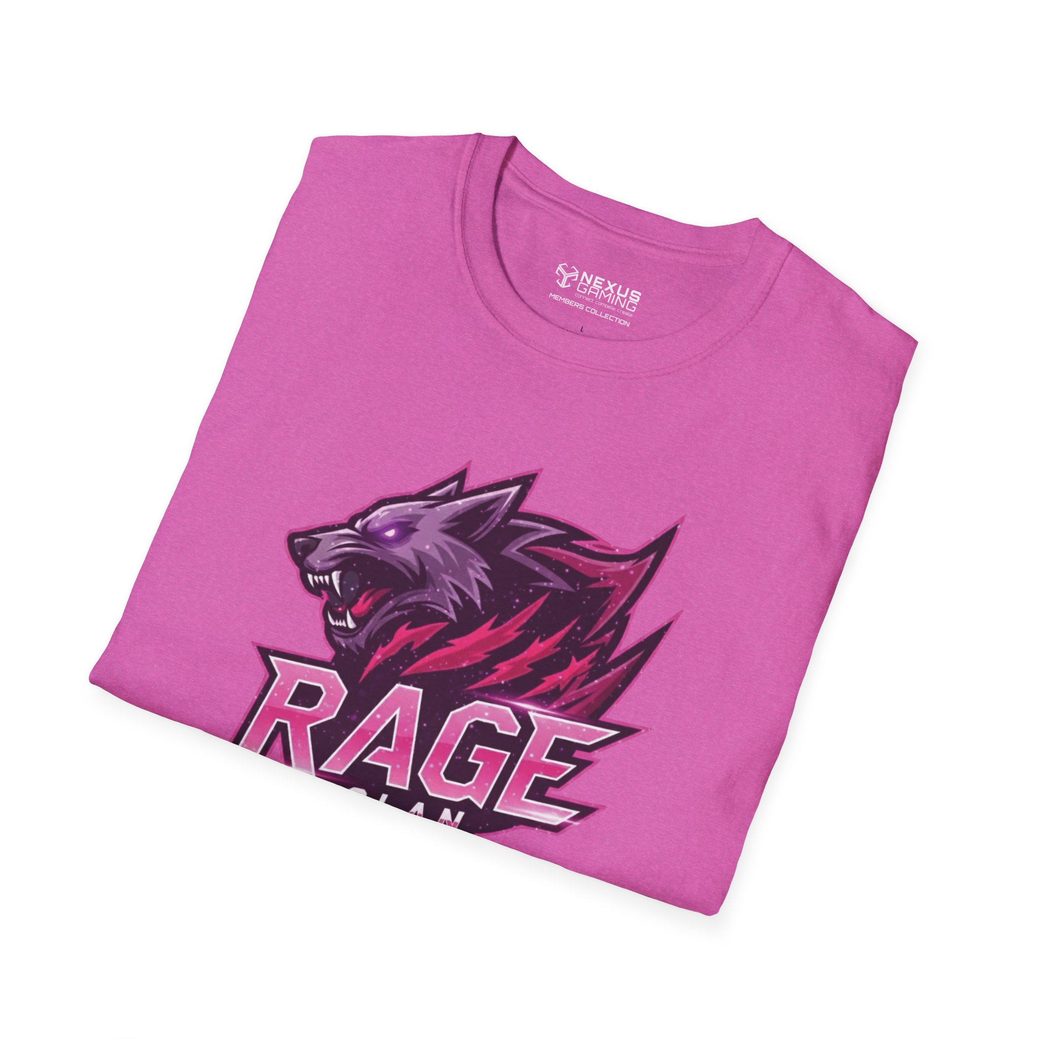 Rage Pink Logo Soft-Style T-Shirt - Image 64