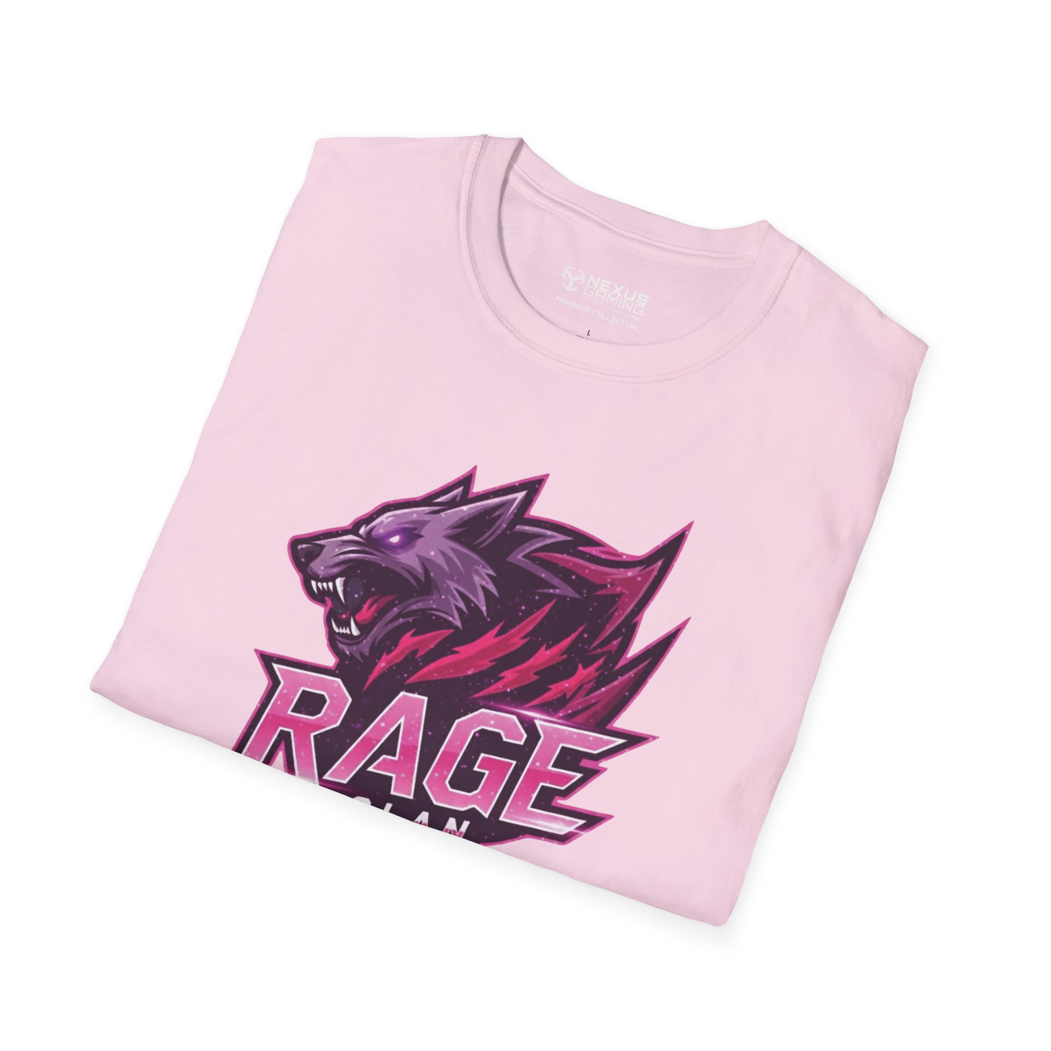 Rage Pink Logo Soft-Style T-Shirt - Image 60