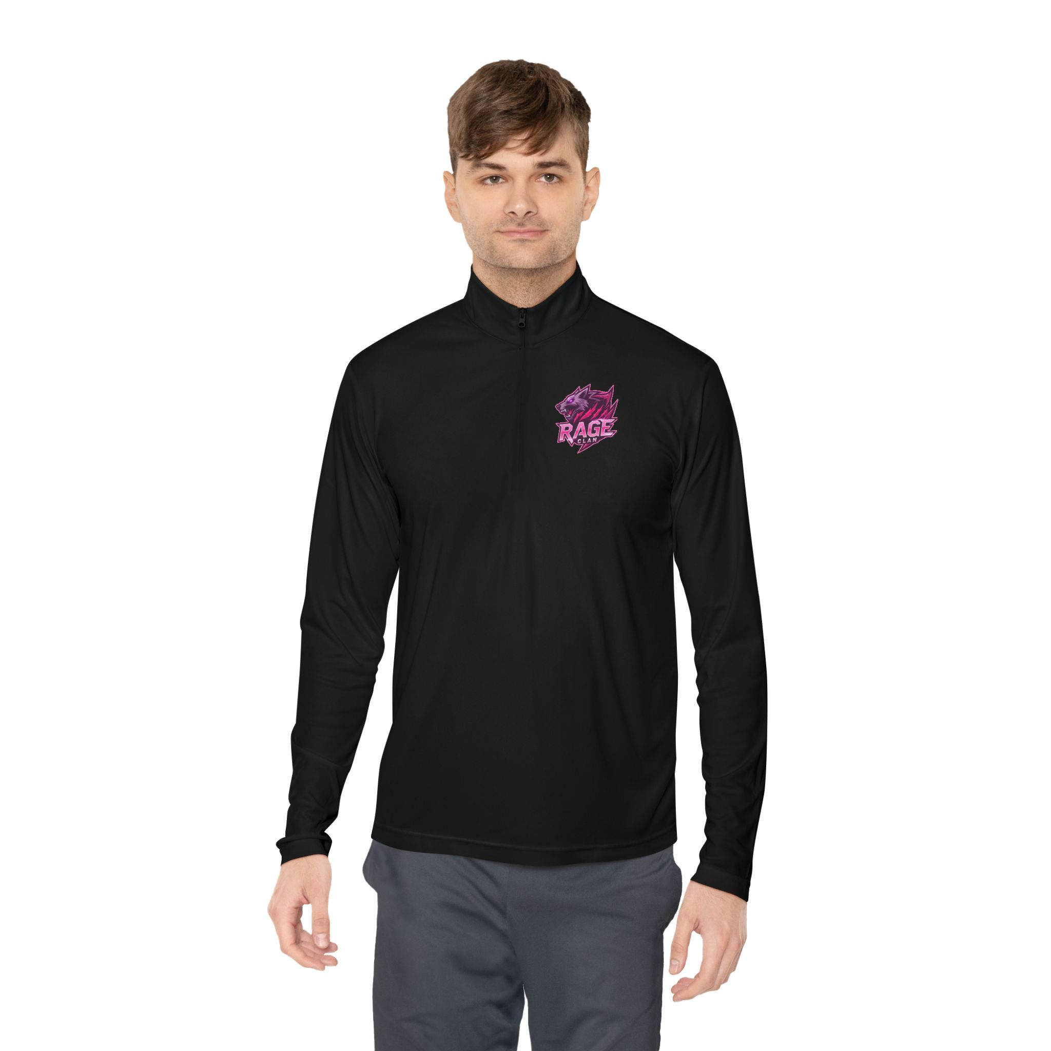 Rage Clan Pink Logo Quarter-Zip Pullover - Image 4