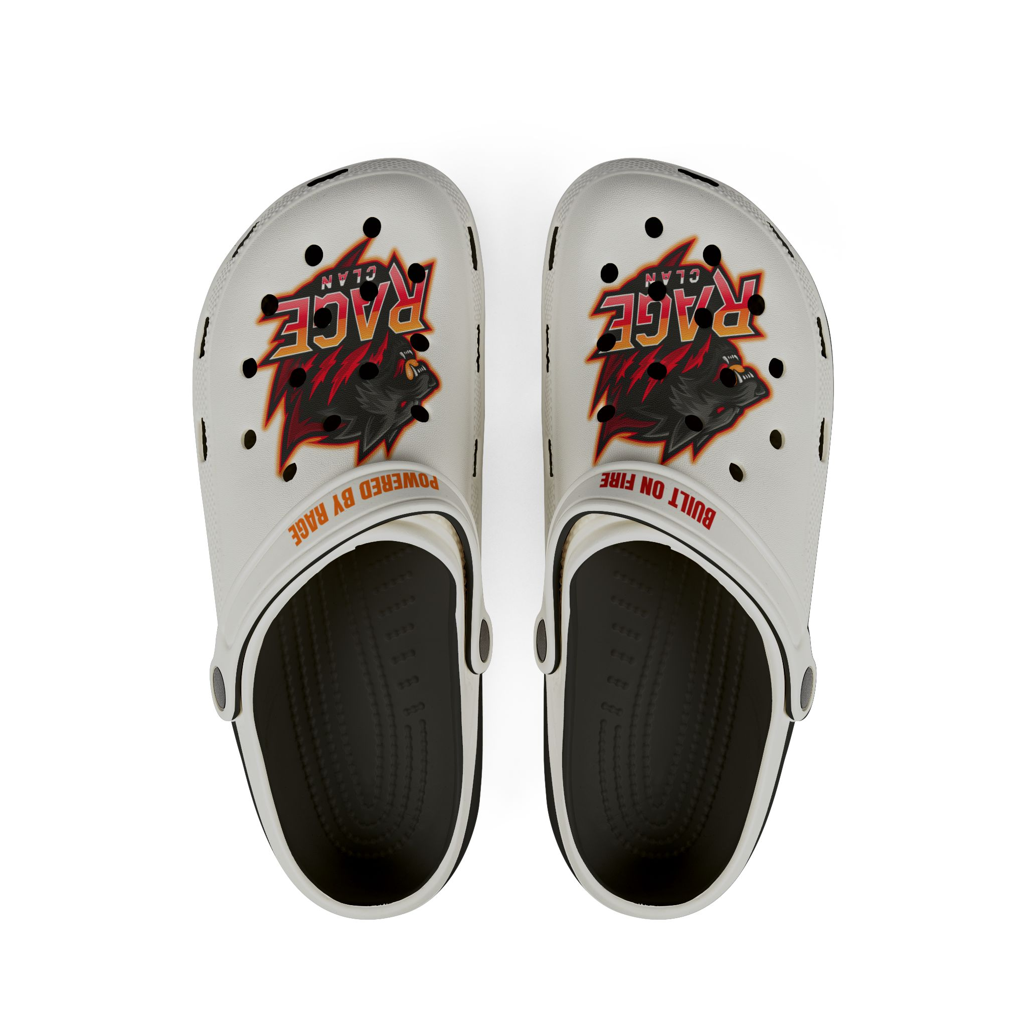 Rage Clan Graphic Clog Shoes
